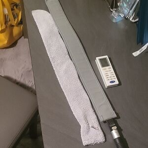 Gray and White Curling Iron Cover